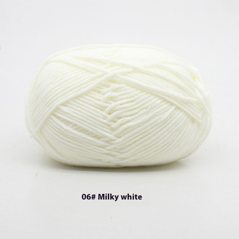 Four-strand Milk Cotton Crochet Cotton Wool Ball