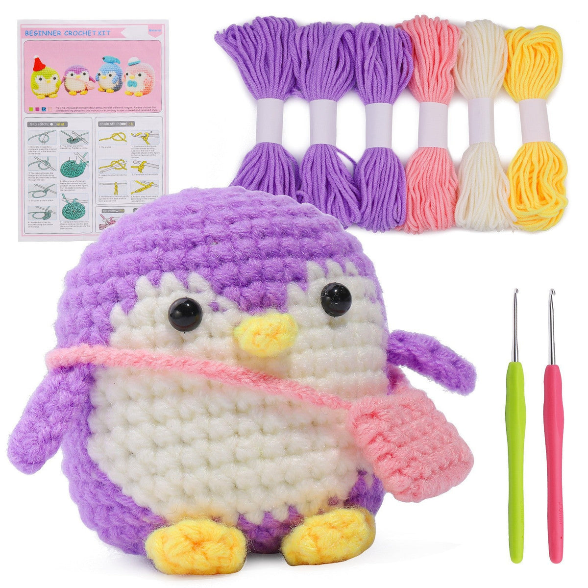 Handmade Diy Wool Ball Doll Crochet Material Package