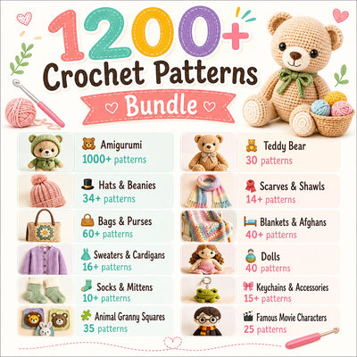 1200+ Crochet Patterns Bundle — The Ultimate Collection