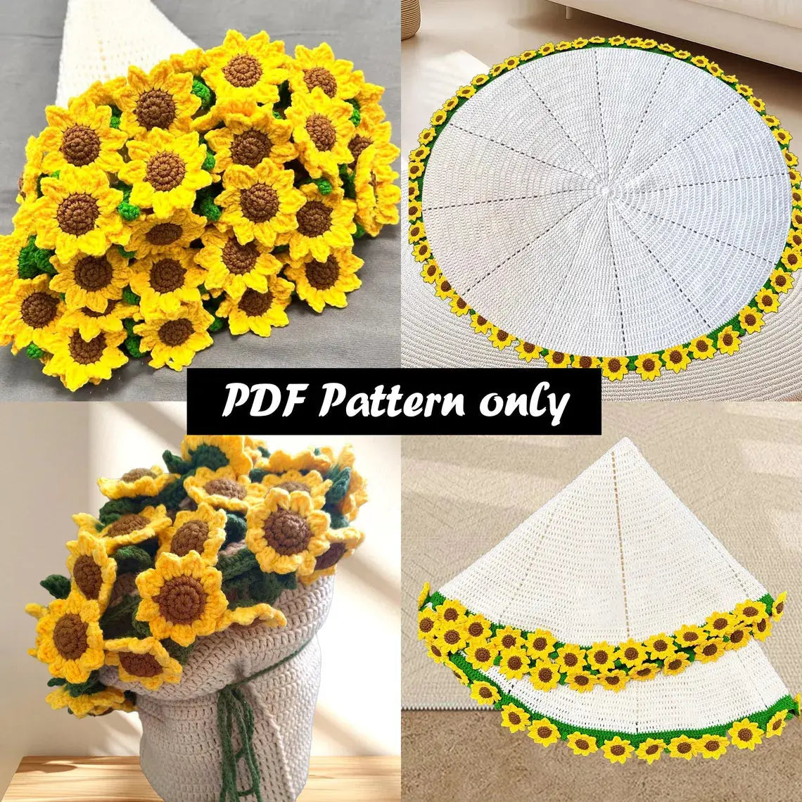 6 in 1  Crochet Flower Blanket PDF
