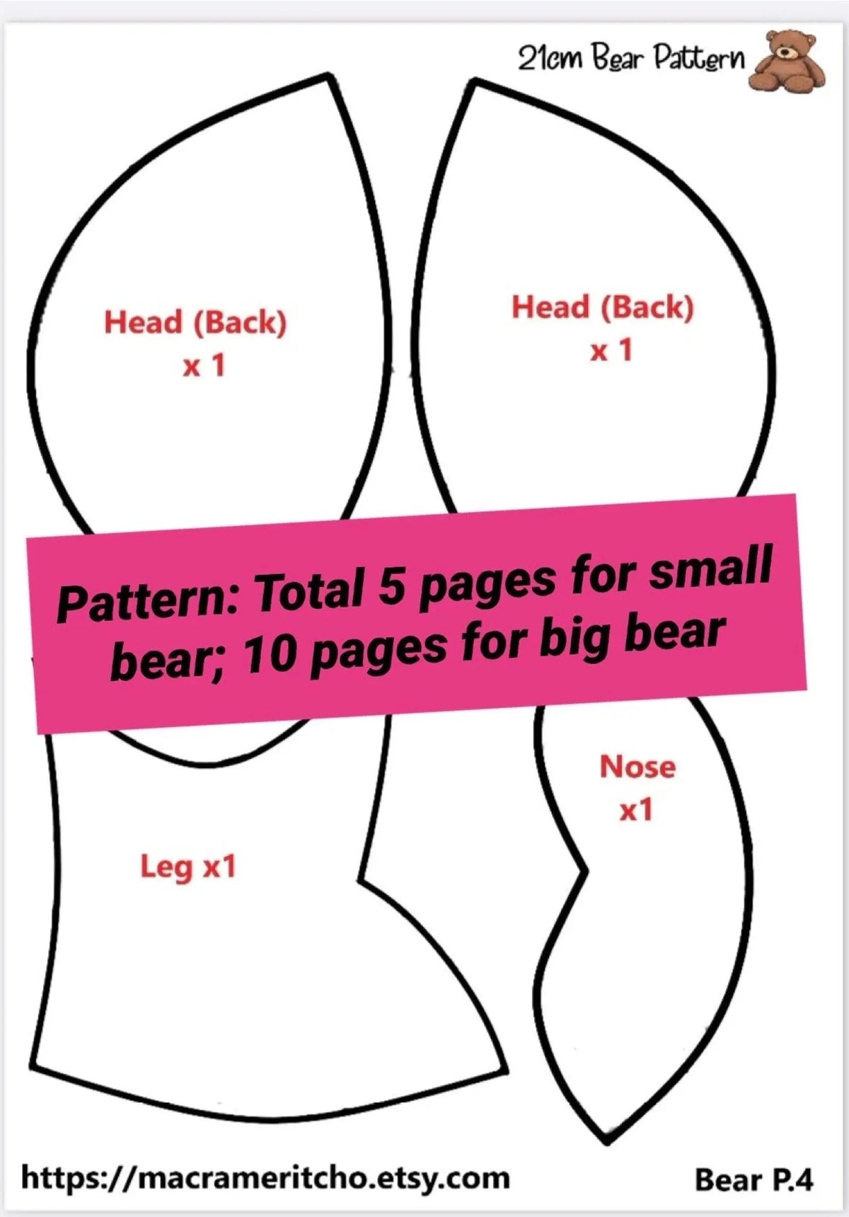 Ultimate DIY Teddy Bear Sewing Pattern (PDF)