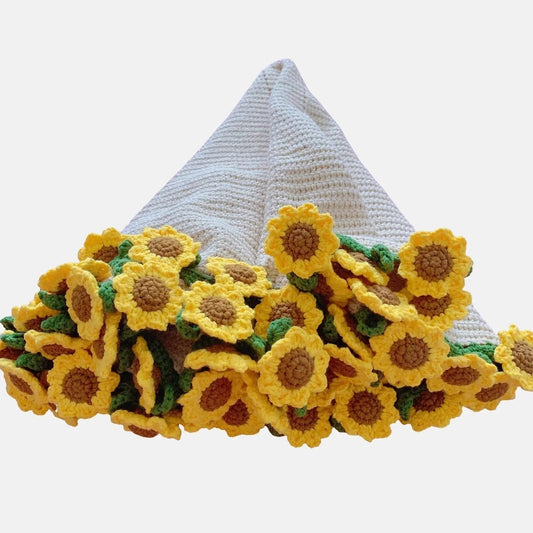 🌻 Crochet Sunflower Bouquet Blanket Pattern 🌻