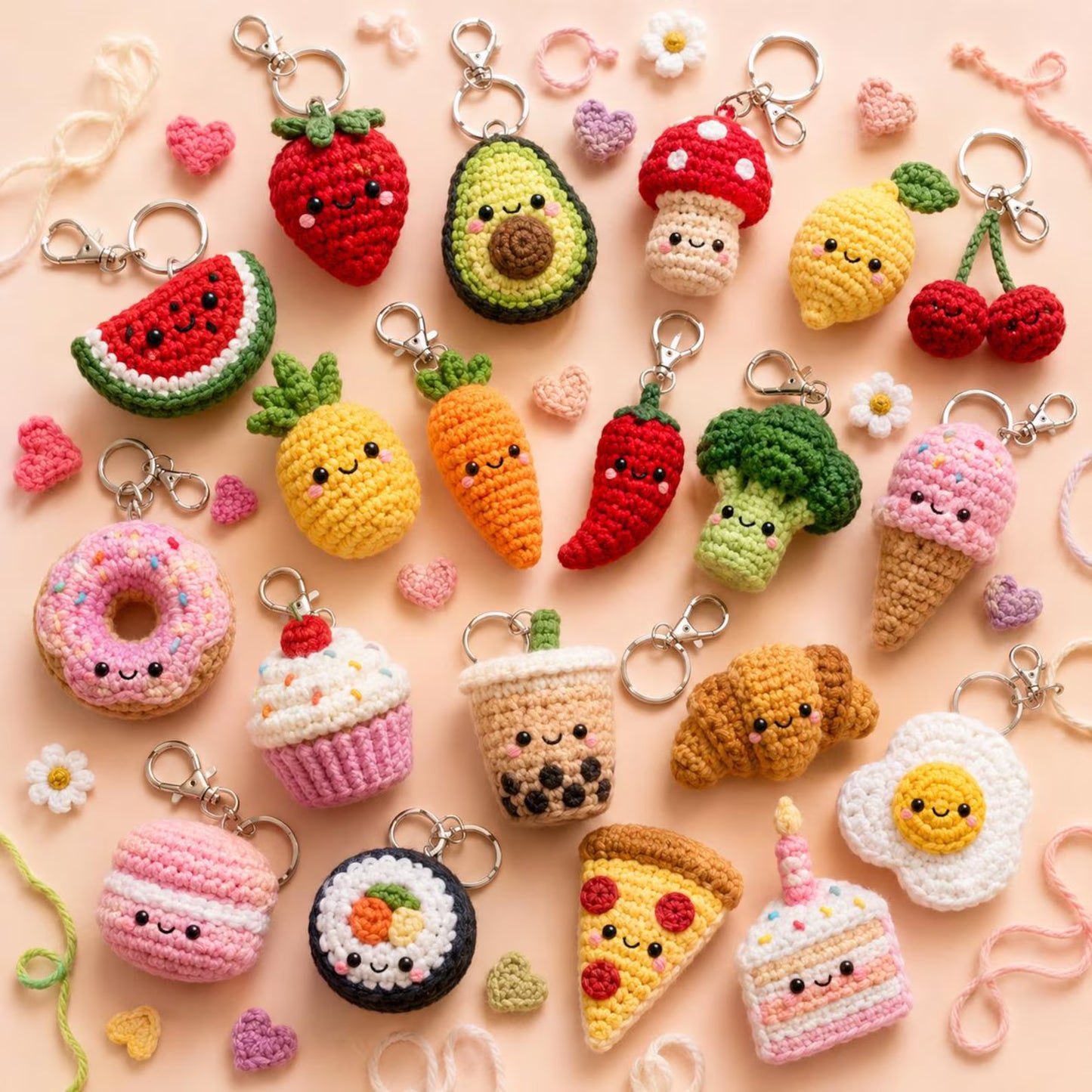 200+ Crochet Keychain Patterns Bundle (Instant PDF Download)