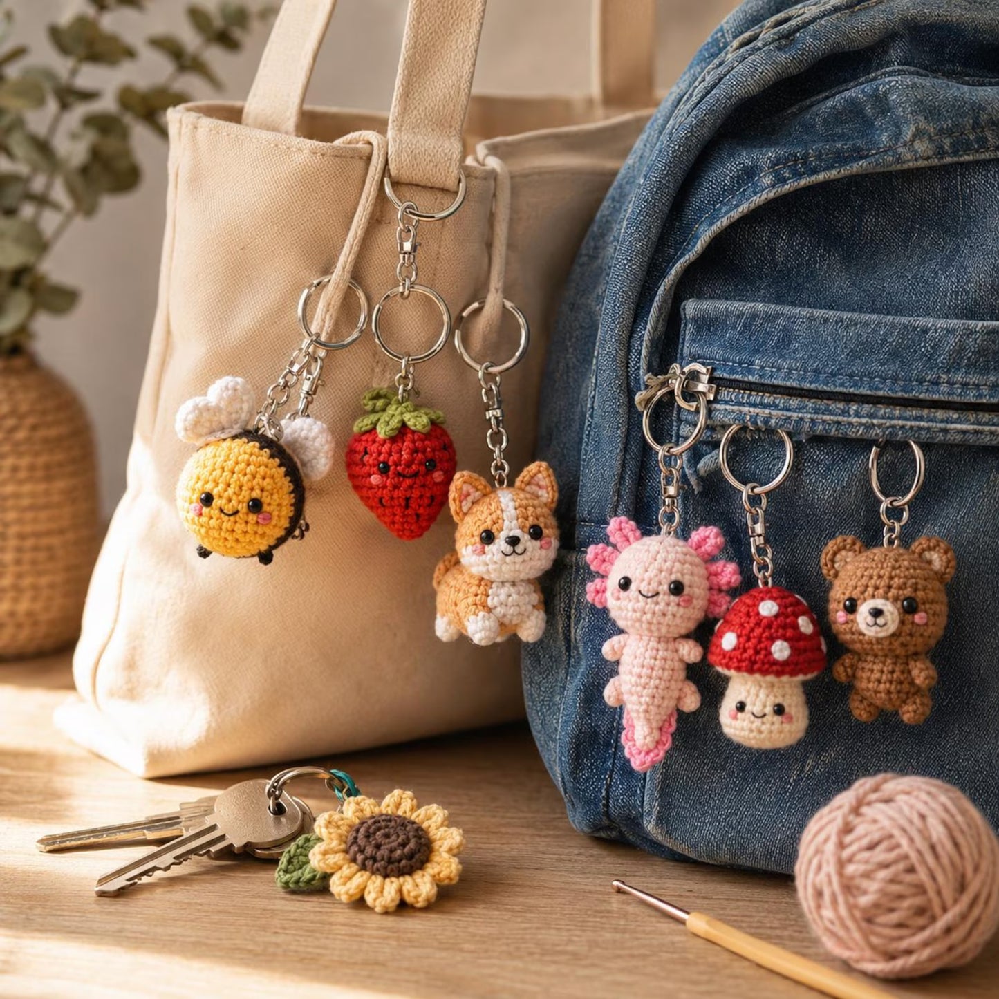 200+ Crochet Keychain Patterns Bundle (Instant PDF Download)