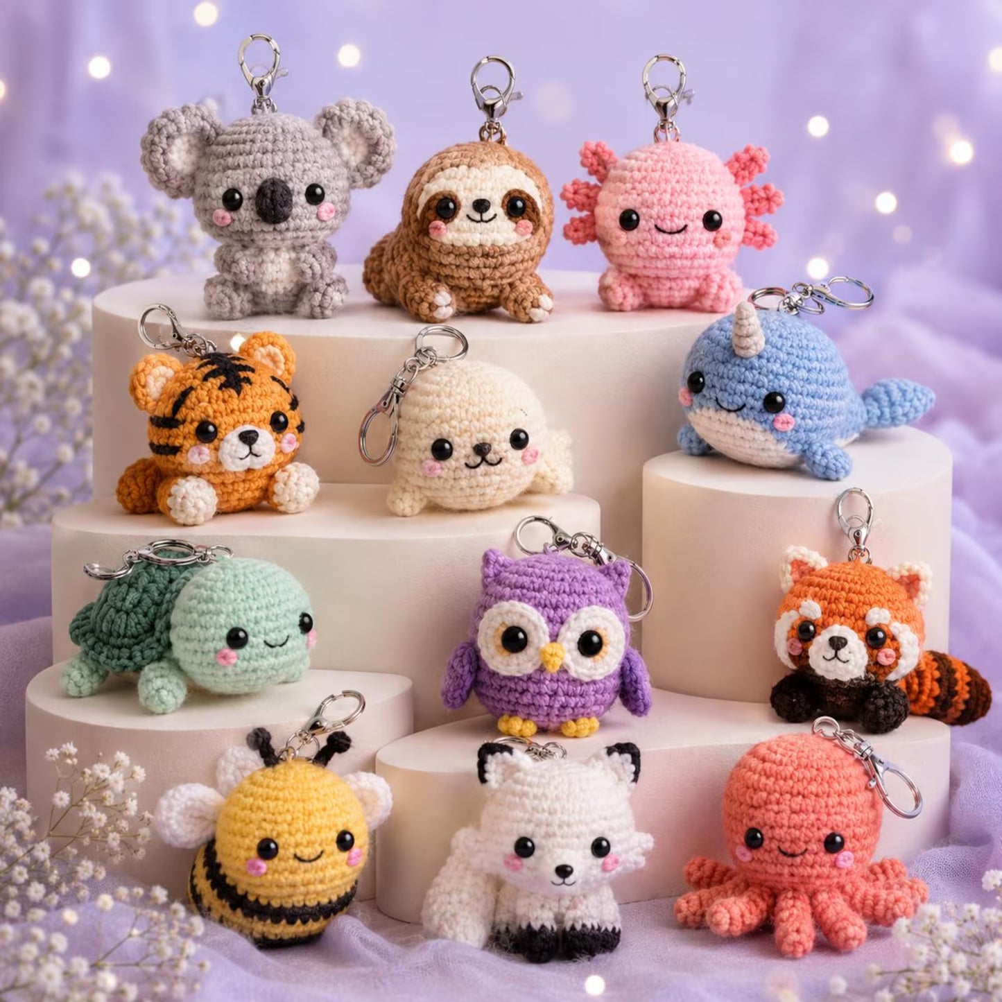 200+ Crochet Keychain Patterns Bundle (Instant PDF Download)