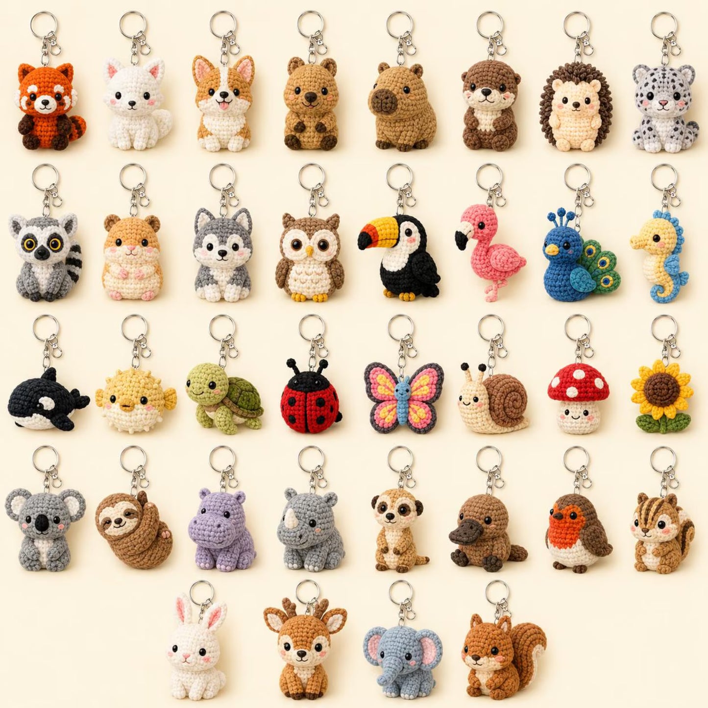 200+ Crochet Keychain Patterns Bundle (Instant PDF Download)