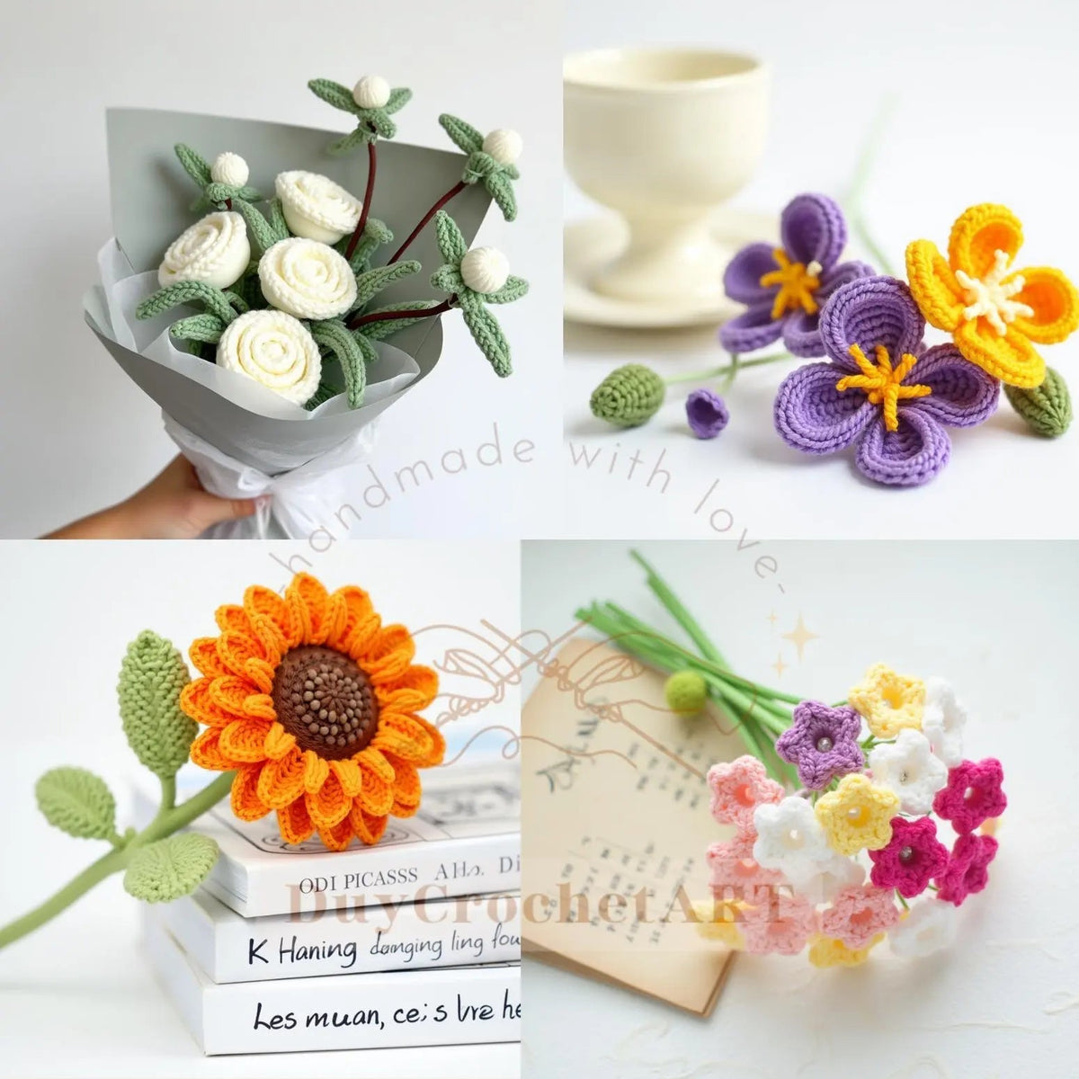 50 In 1 Flower Crochet Pattern Bundle
