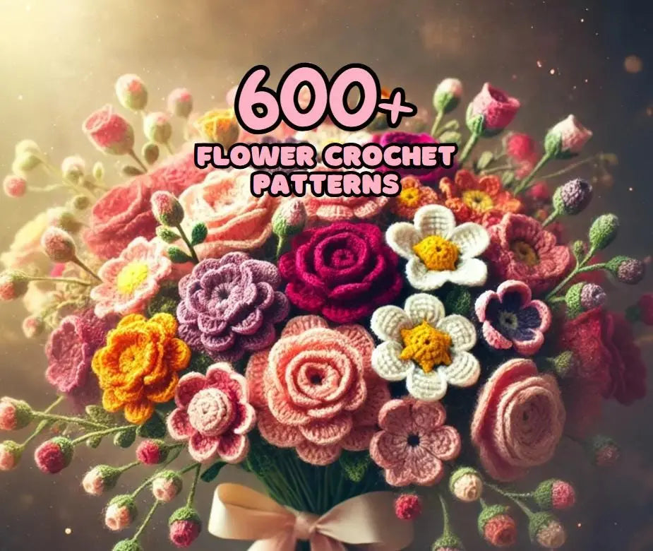 600+ Flower Bouquet Crochet  Pattern